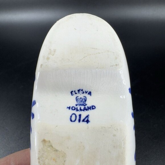 Elesva Holland Delft Ashtray Ceramic Clog Shoe Windmill Hand Painted Vintage - Picture 9 of 14